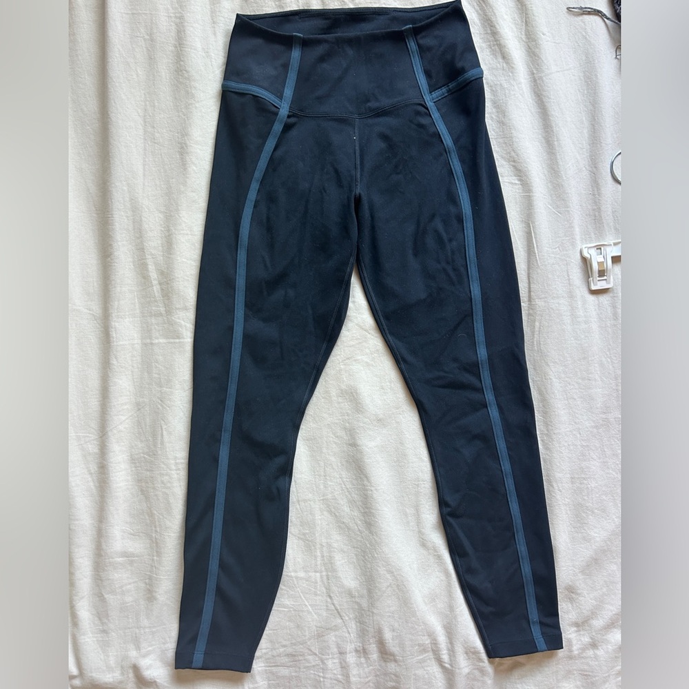 Nike Blue Leggings with Light Blue Accents